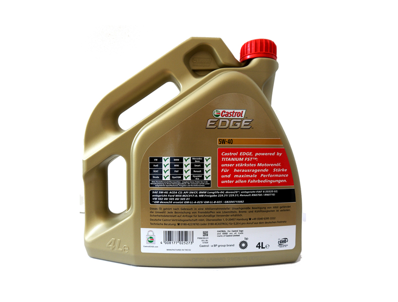 嘉實多 全合成機油 極護EDGE FST 5W-40 C3 SN 4L裝-第2張圖片-鄭州市冠恒貿(mào)易有限公司【官方網(wǎng)站】-車用潤滑油服務(wù)專家